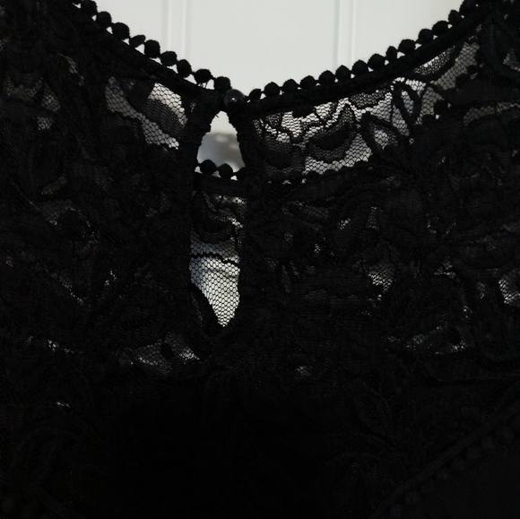 New Black Lace Midi Dress / Size 3X - Picture 3 of 6